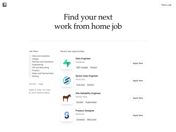 Job listing