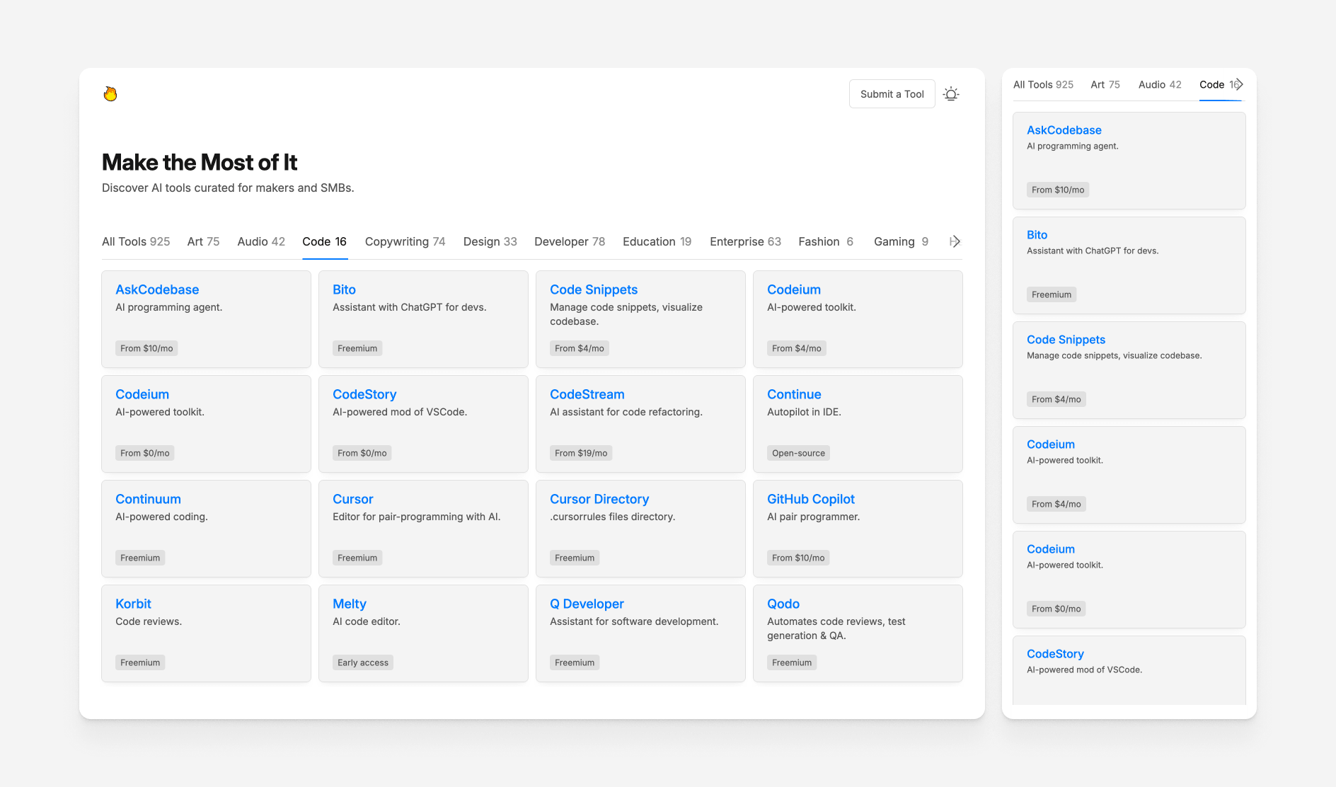 Directory template preview - directory site design
